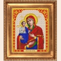 Рисунок на ткани бисером БЛАГОВЕСТ "Пресвятая Богородица Троеручица" 20х25 см